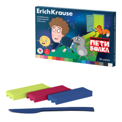 Classic ErichKrause plasticine Adventures of Petya and the Wolf 18 colors with stack, 270 g (in a box of 18 pieces) 61073 Classic ErichKrause plasticine Adventures of Petya and the Wolf 18 colors with stack, 270 g (in a box of 18 pieces) 61073