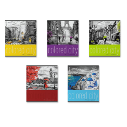 ErichKrause Colored City general student notebook, 48 sheets, CELL_MIX-PACK 58275 ErichKrause Colored City general student notebook, 48 sheets, CELL_MIX-PACK 58275
