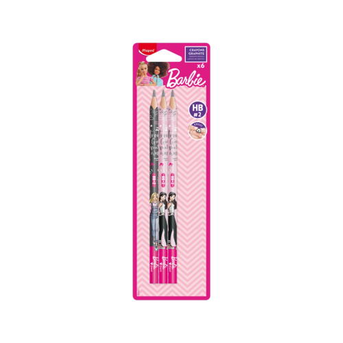 Карандаш GRAPH EXTRU PENC BARBIE HB BL X6 MAPED 850801