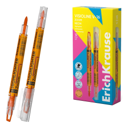 ErichKrause Visioline V-16 Zoom Neon double-sided text marker, ink color orange (in a box of 12 pieces) 60823 ErichKrause Visioline V-16 Zoom Neon double-sided text marker, ink color orange (in a box of 12 pieces) 60823